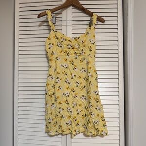 Old Navy Yellow Floral Midi Dress